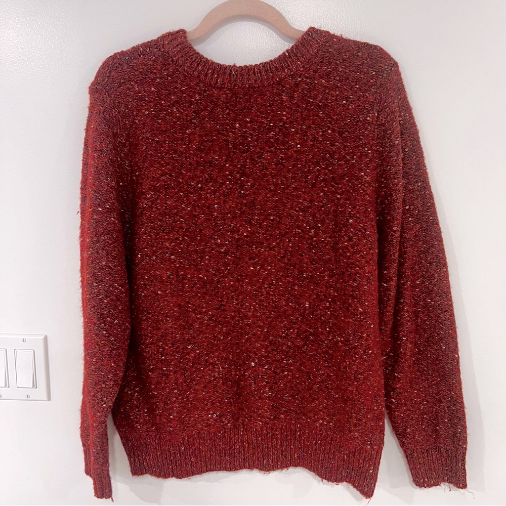 A New Day Crew Neck Cable Knit Sweater Women’s Sz L - Picture 2 of 8